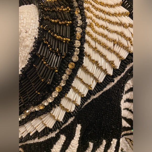 Balmain H&M Rhinestone Beaded Embellished Dress US 8 RARE New Years Party - Picture 8 of 16